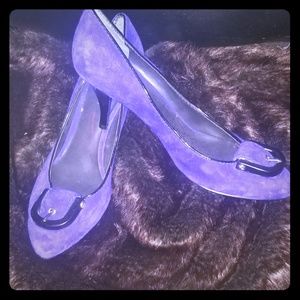 Nine West Purple Suede Heels Size 9